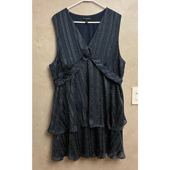 Banana Republic Polka Dot Ruffle Tiered Dress - Plus Size 20 - Picture 7 of 16